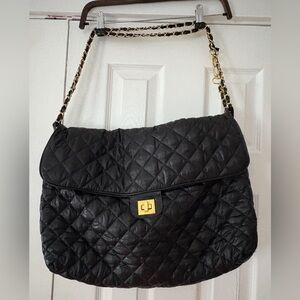 Black Quilted Chain‎ Shoulder Bag Nila Anthony New Unused Condition